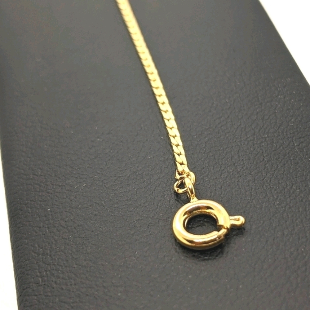 ♠️+ 1mm Herringbone Necklace&Bracelet 14k GP - Picture 4 of 4